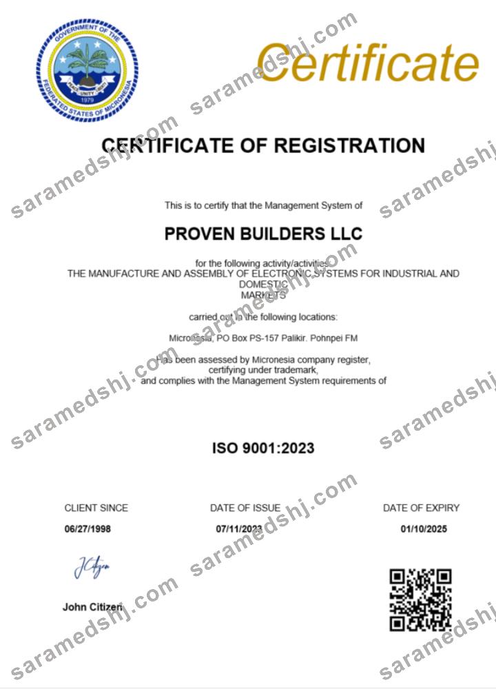 Micronesia business registration certificate Word and PDF template
